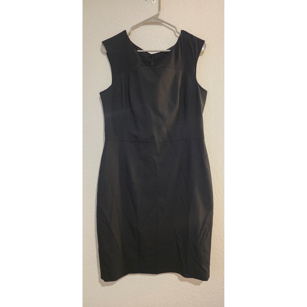 Banana Republic Sheath Dress Women's 14 Black Stretch Sleeveless Sculpted NWT